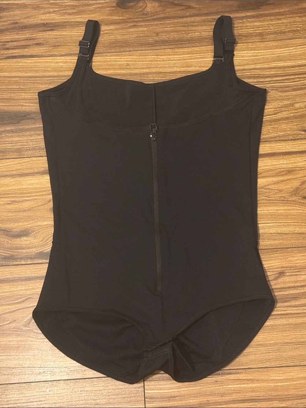 Black Tummy Control Shapewear Bodysuit Front Zip Slimming Body Shaper